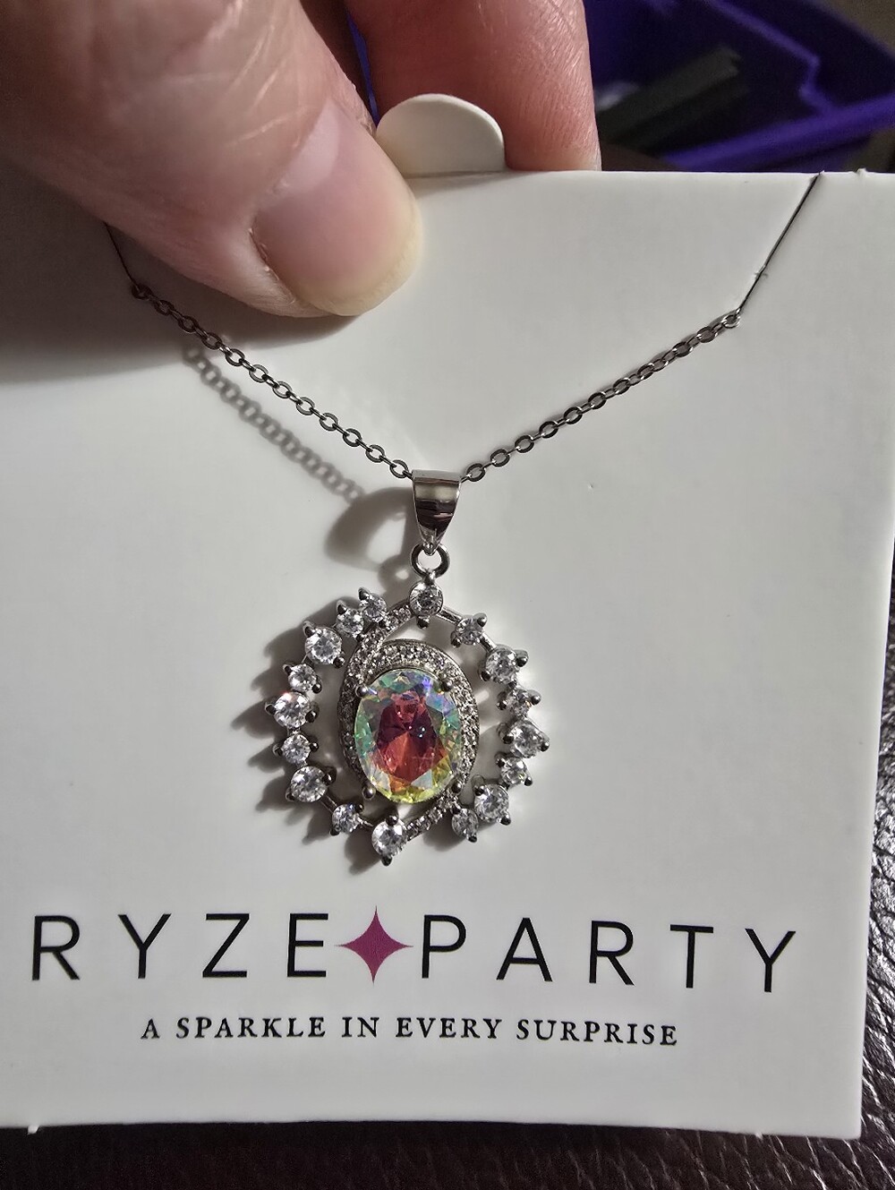 New With Box Ryze Sterling Silver Necklace.